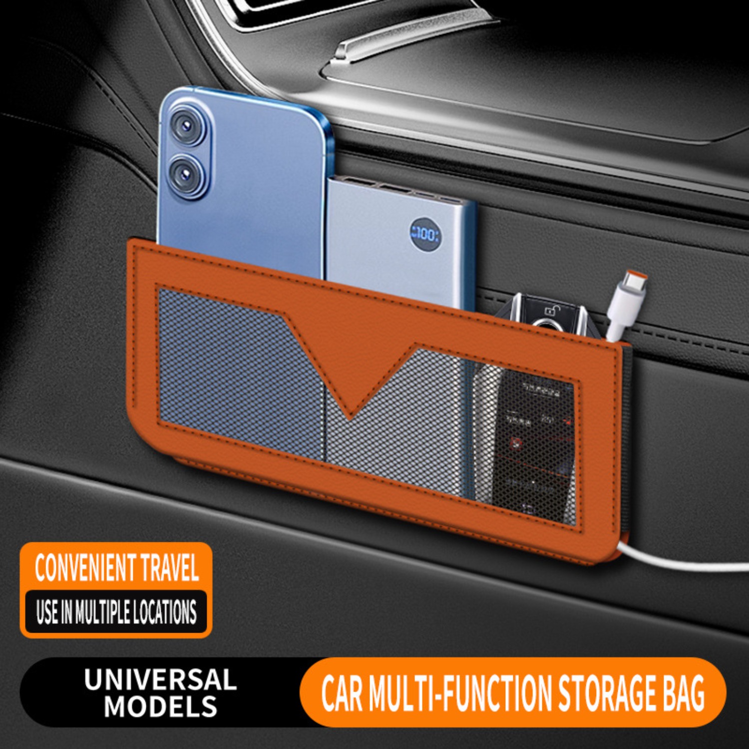 Phone Accessories Receipt - Multifunktionale Auto-Seitentasche zur Organisation von Quittungen,