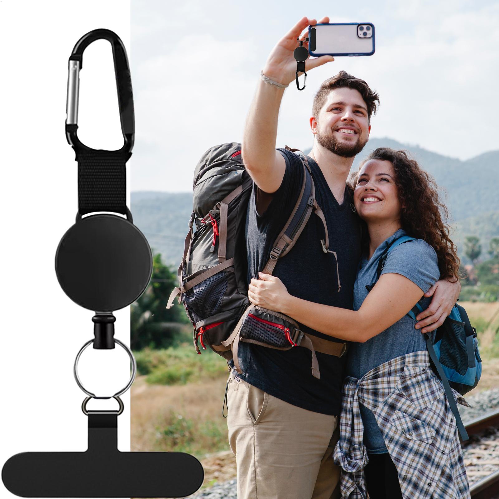 Lanyard Phone Strap - Einziehbarer Diebstahlschutz-Handyclip, Handy-Sicherheitsband, Outdoor-Handy-Sicherheitsgurt, verhindert Stürze