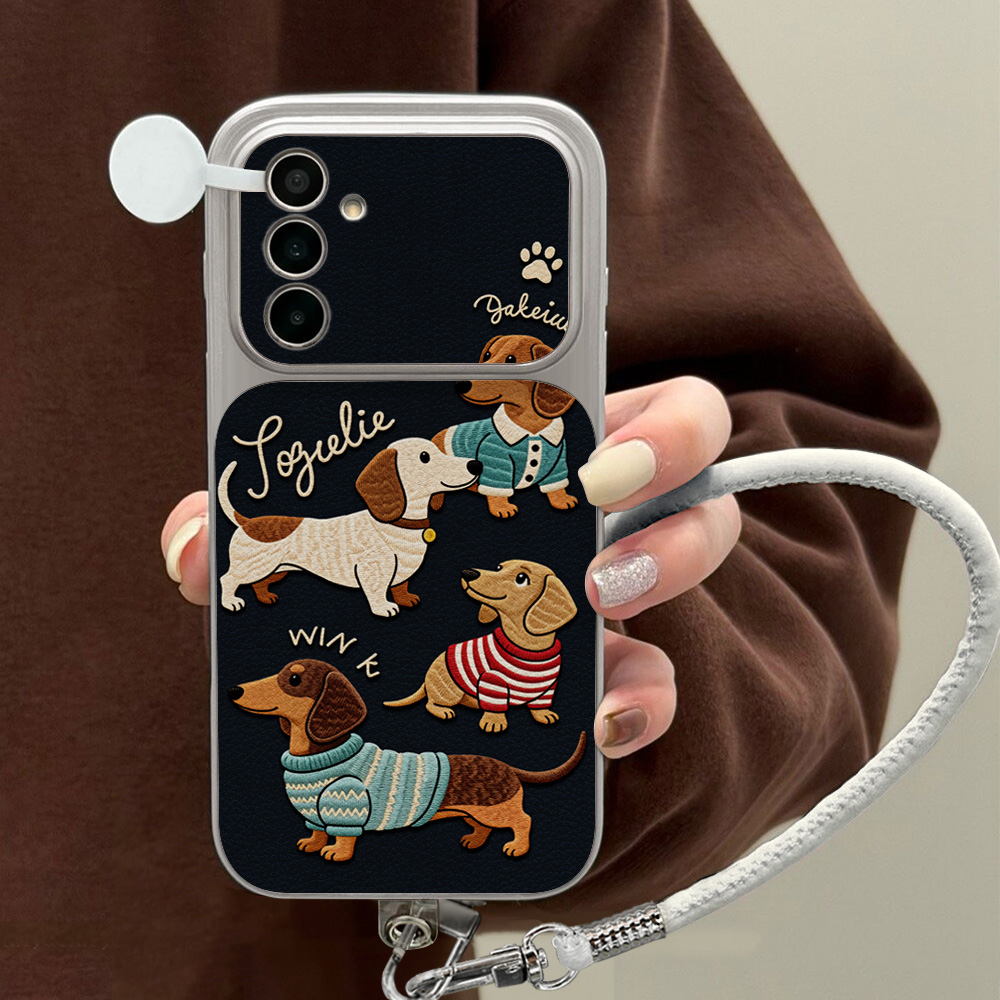 Lanyard Phone Strap - Cartoon Dackel Handyhülle für Samsung A56