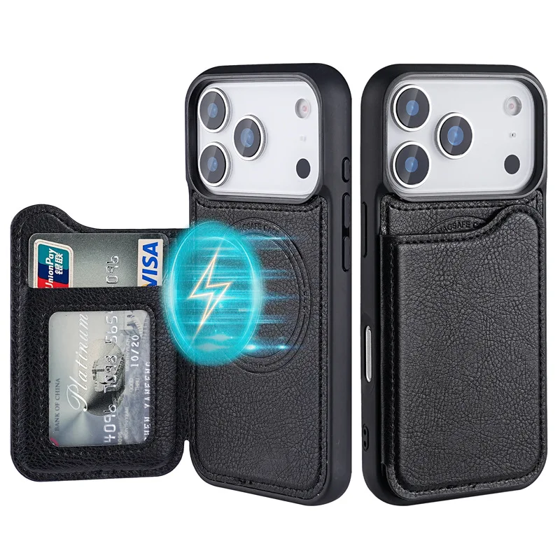 Phone Accessories Hippers - Für Magsafe Magnetische Flip Leder Brieftasche
