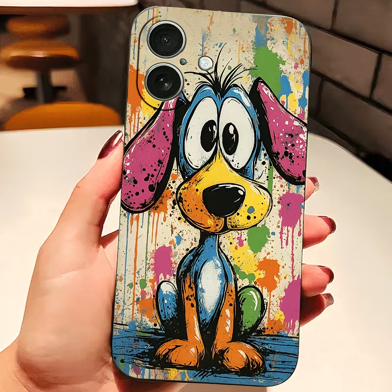Phone Accessories List - Graffiti-Farbige Welpen-TPU-Handyhülle für iPhone 17 16