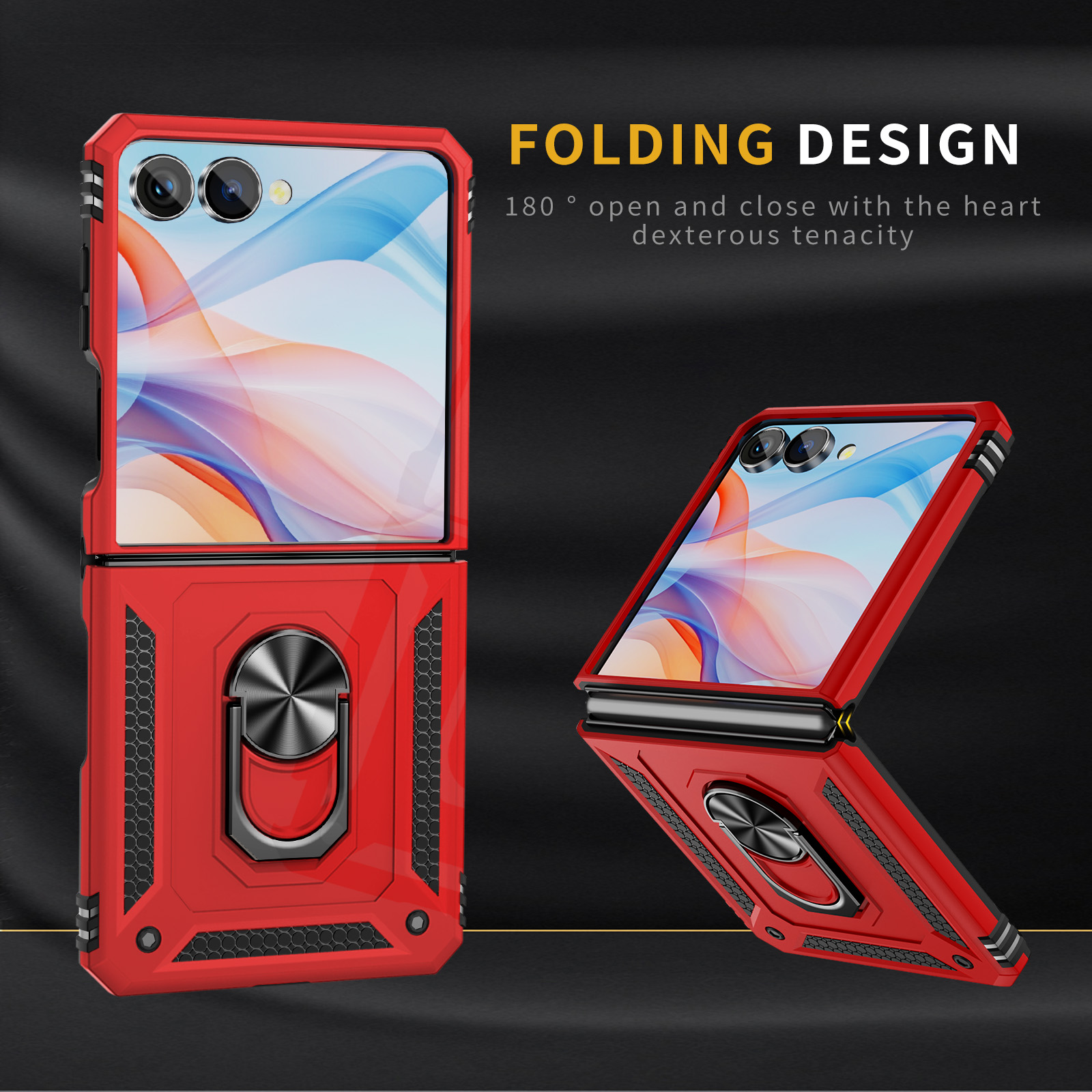 Phone Accessories Ring - Militärische, stoßfeste Handyhülle für Samsung Galaxy