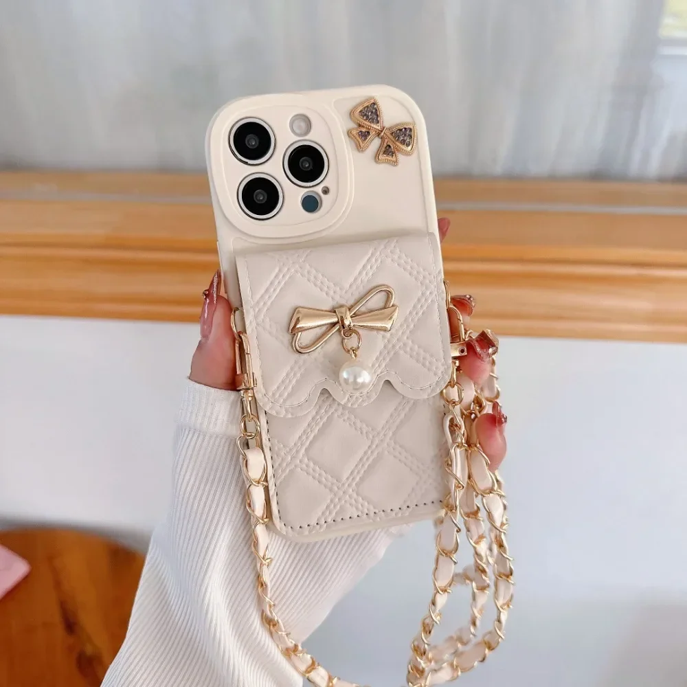 Phone Accessories Hippers - 3D-Bowknot-Crossbody-Kartenhalter, Brieftasche, Handyhülle für iPhone 17