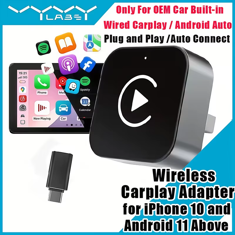 Usb C Hub - 2-in-1 Wireless CarPlay Adapter Plug-and-Play für