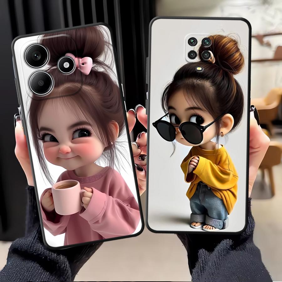 X Phone Accessories - Cartoon-Mädchen-Muster Handyhülle für Xiaomi Redmi Note