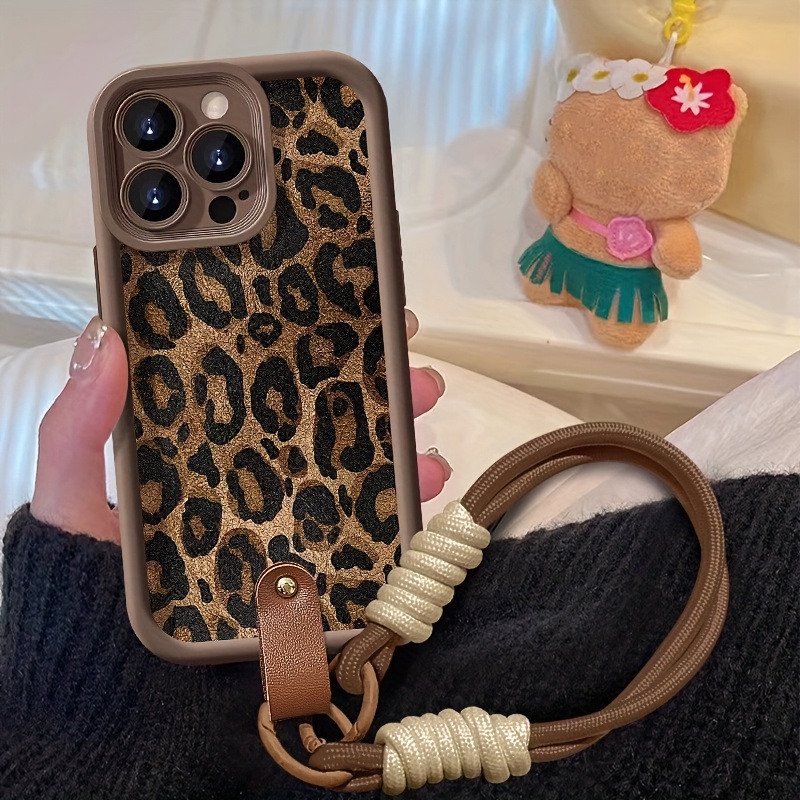 Lanyard Phone Strap - Handgelenkriemen Leopardenmuster Handyhülle für iPhone 17