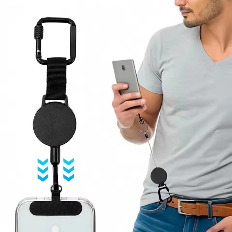 Lanyard Phone Strap - Einziehbarer Diebstahlschutz-Handyhalter für den Außenbereich, Handy-Lanyard,