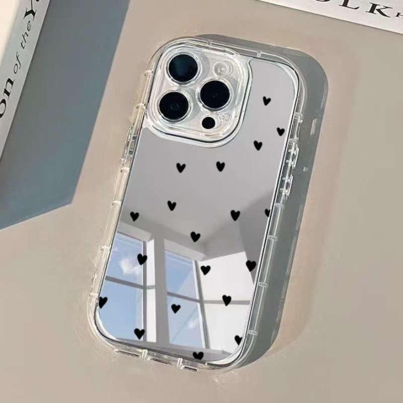 Xo Phone Accessories - Vollbild-Herzmuster-Handyhülle für iPhone 17 16 15