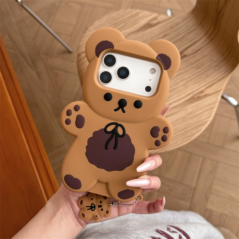 3D-Cartoon-Bär-weiche Silikon- – Xo Phone Accessories Bewertung und Preis