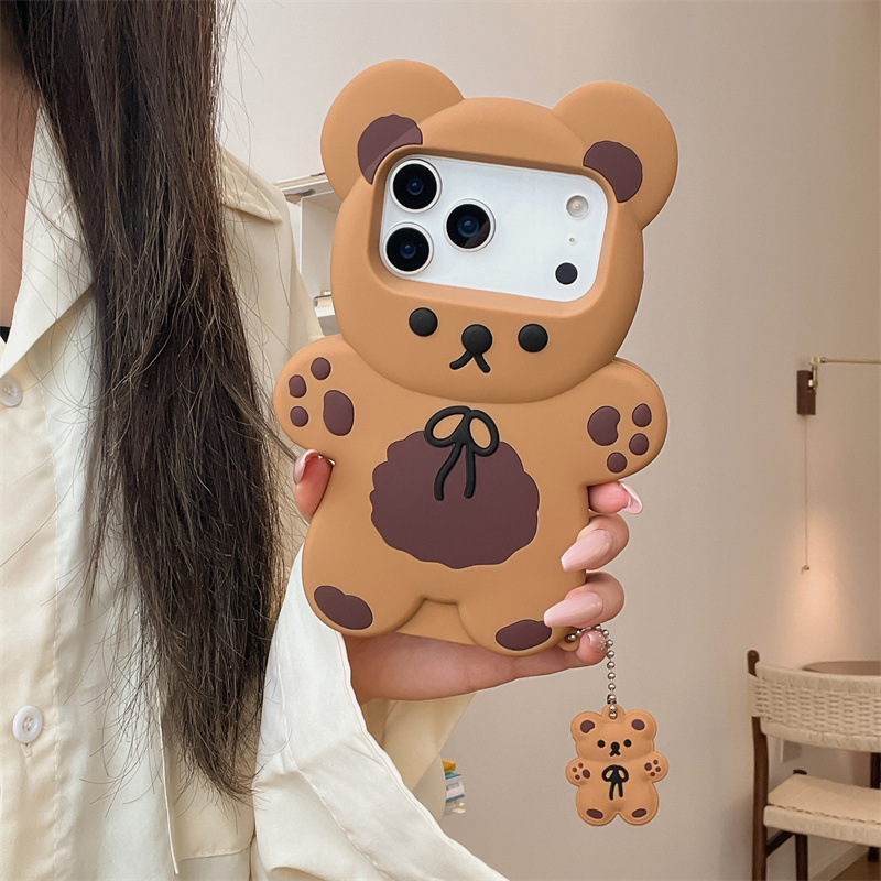 3D-Cartoon-Bär-weiche Silikon- – Xo Phone Accessories Bewertung und Preis