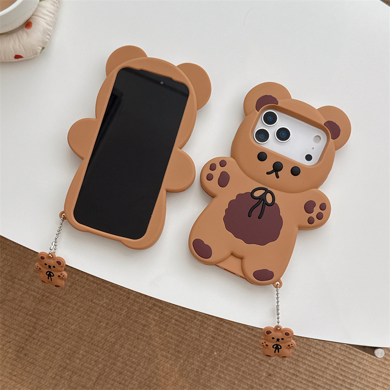 3D-Cartoon-Bär-weiche Silikon- – Xo Phone Accessories Bewertung und Preis