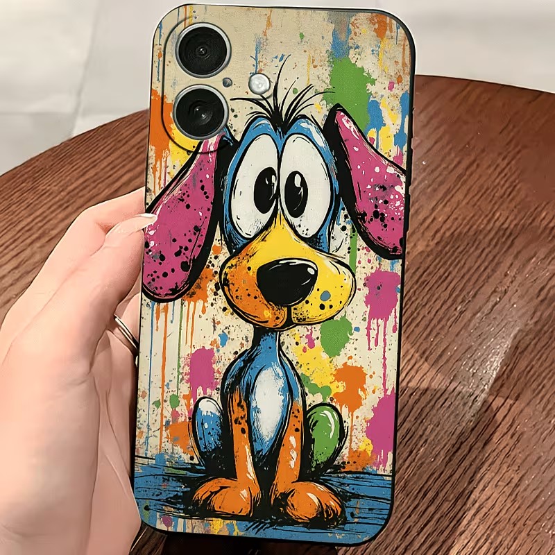Graffiti-Farbige Welpen-TPU-Ha – Phone Accessories List Bewertung und Preis