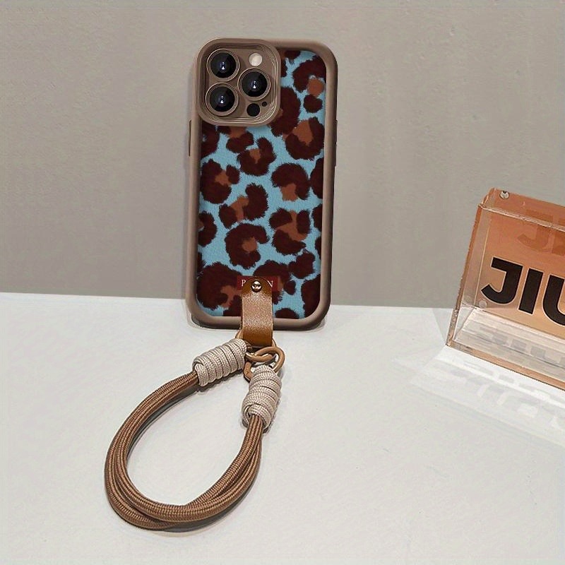 Retro Blaue Leoparden-Lanyard- – Lanyard Phone Strap Bewertung und Preis