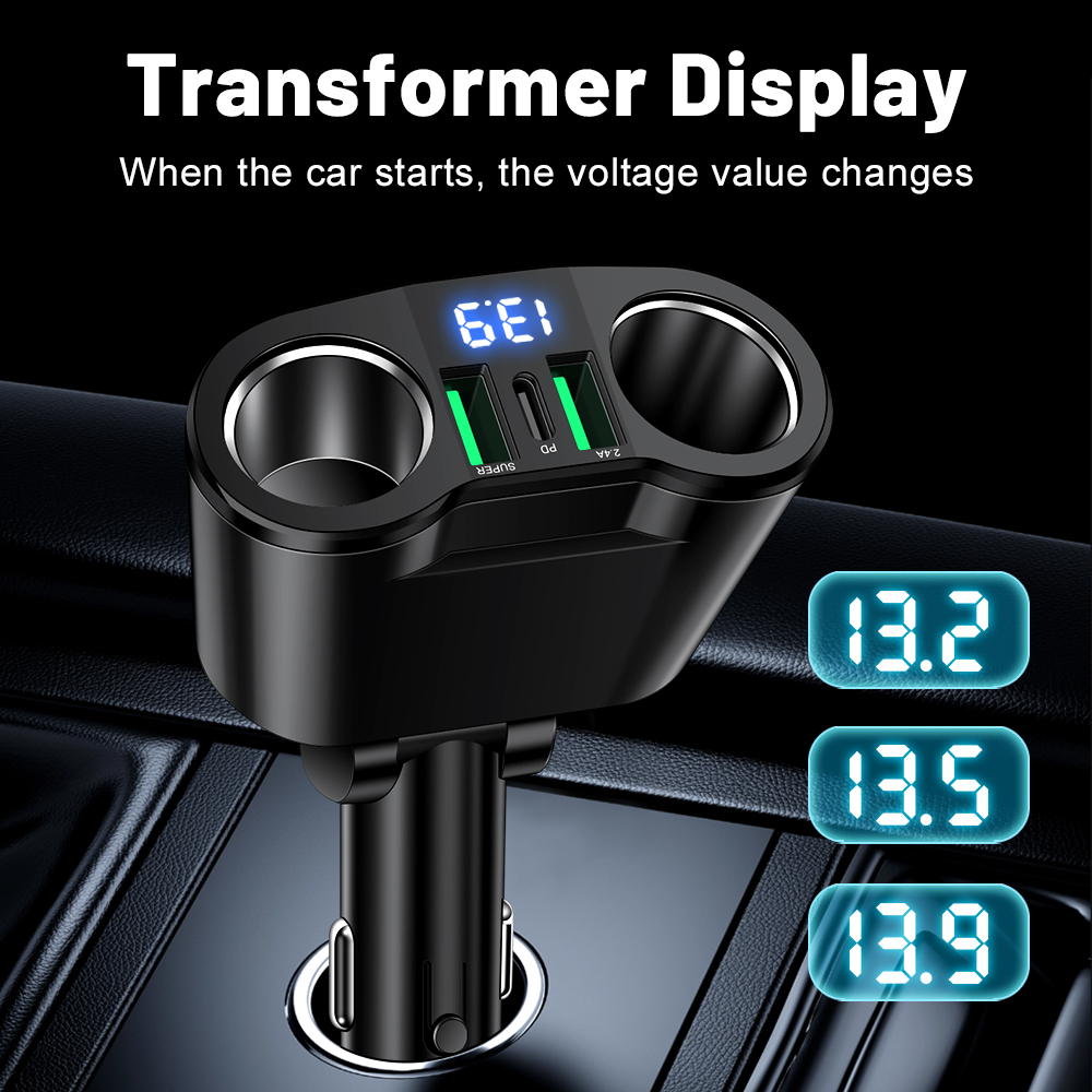 USB-Autoladegerät-Adapter Typ  – Usb C Hub Bewertung und Preis